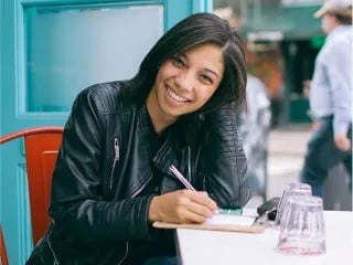 adult black leather jacket